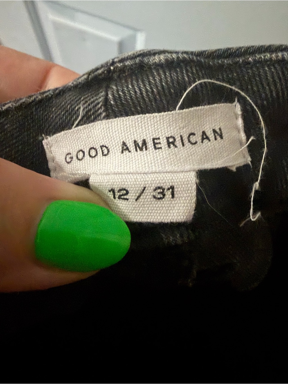 Good American Flare Jeans Faded Black Stretch High Waisted Size 12. - Picture 11 of 13